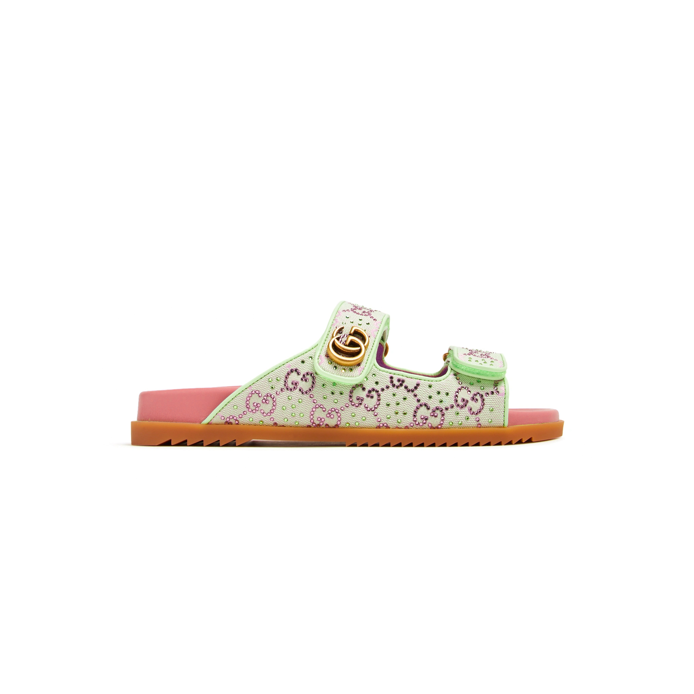 GUCCI DOUBLE G CRYSTAL SANDALS 780066